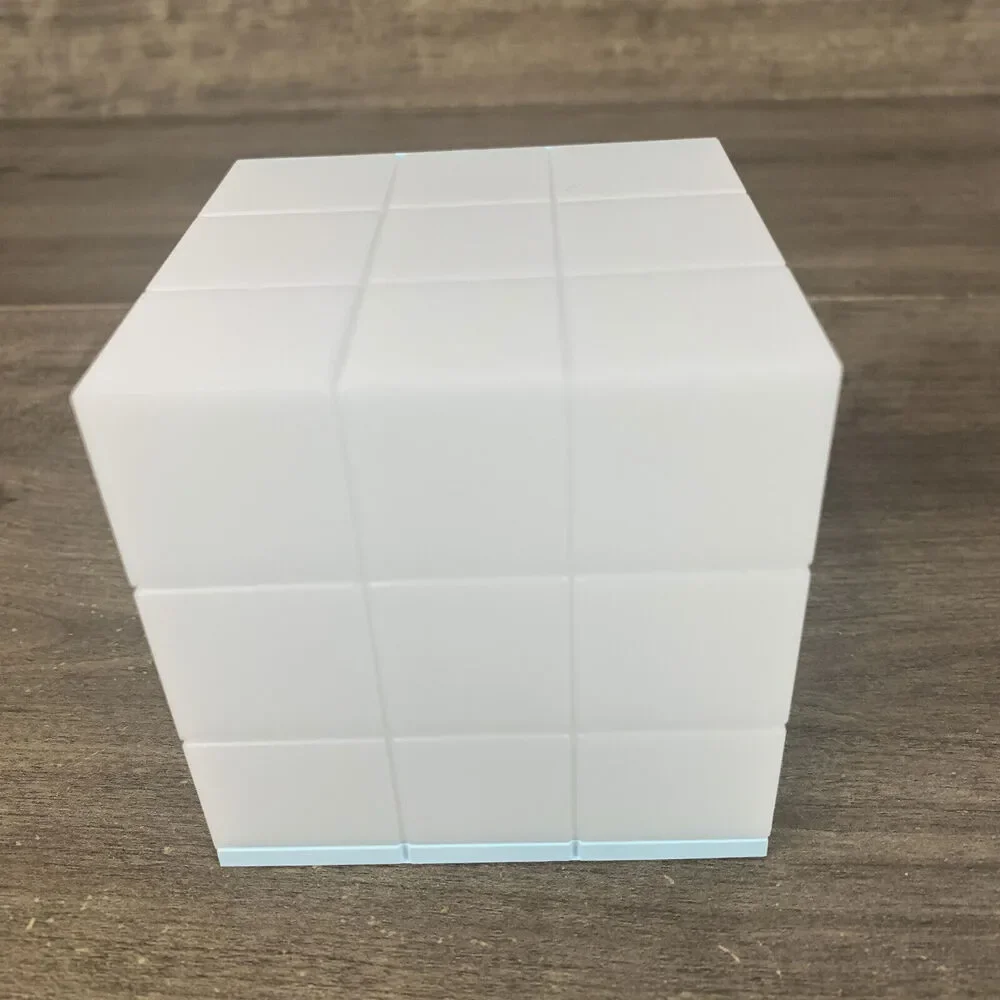 Rubik Cube Alarm Clock w/ Touch Night Light Portable Lamp Temperature Sensor